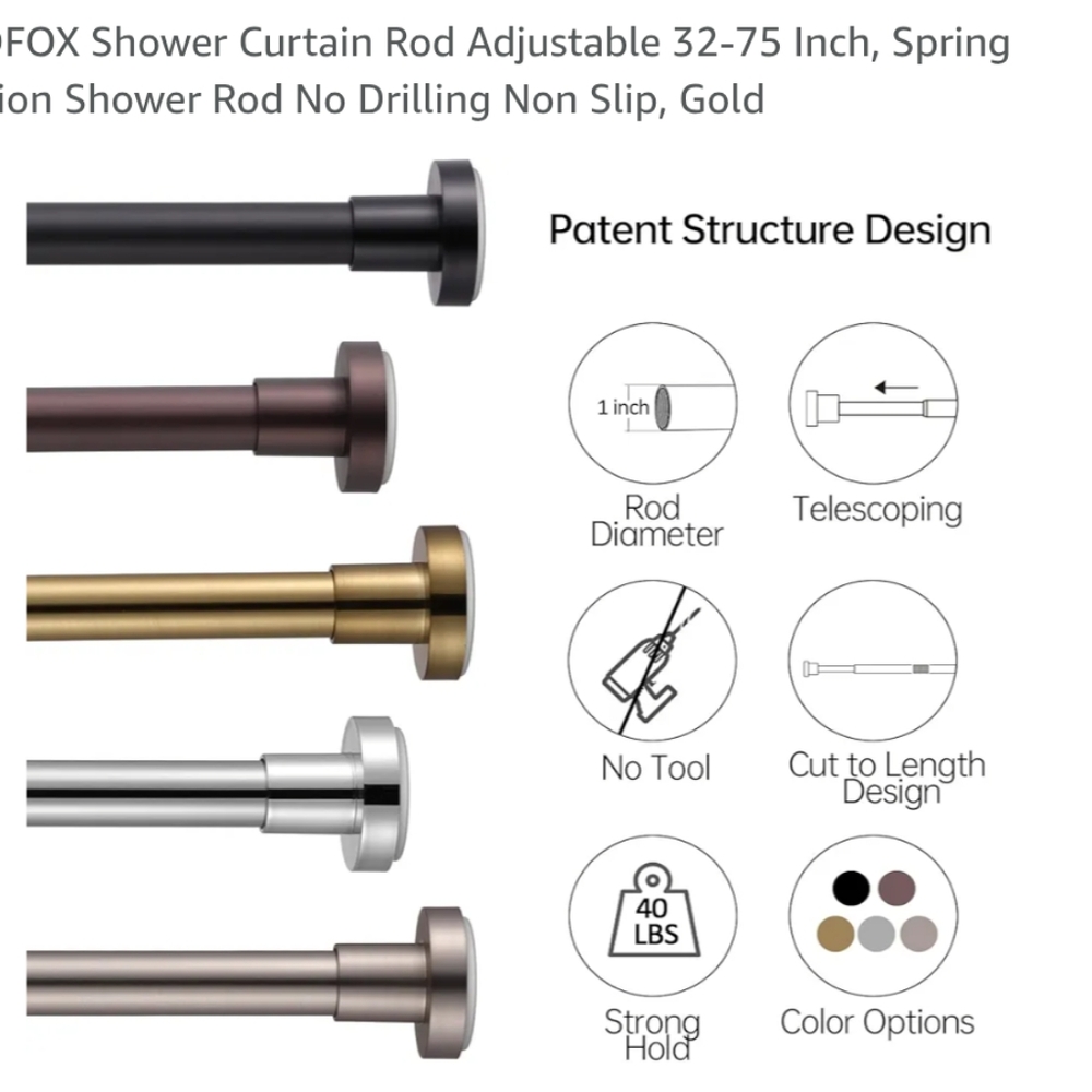 Gold curtain Rods - Picture 2 of 12